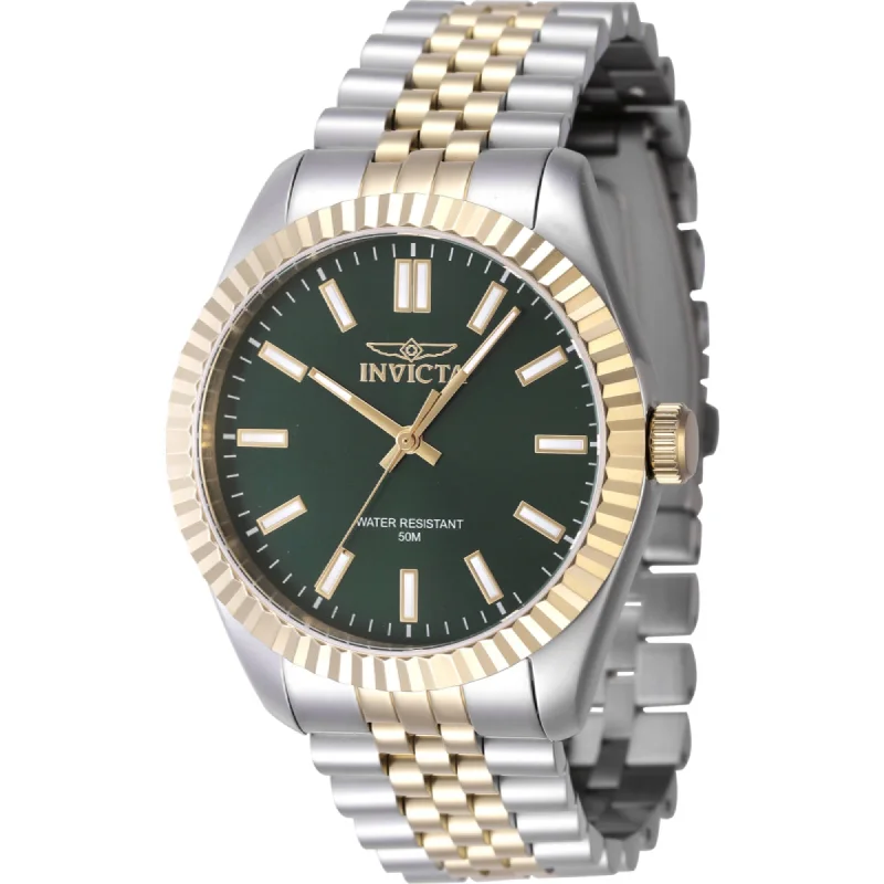 Watches with a classic look   Invicta Men's Watch - Specialty Green Dial Two Tone Steel Bracelet Quartz | 47485