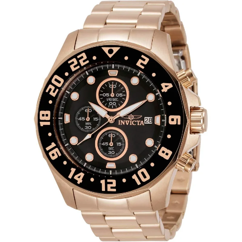 designer watches for special occasions Invicta Men's Quartz Watch - Specialty Chronograph Black Dial Rose Gold Steel | 15943 designer watches for special occasions Invicta Men's Quartz Watch - Specialty Chronograph Black Dial Rose Gold Steel | 15943
