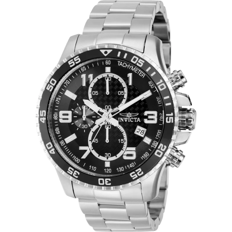 Casual watches for weekend outings Invicta Men's Watch - Specialty Chronograph Black Dial Silver Steel Bracelet | 37146 Casual watches for weekend outings Invicta Men's Watch - Specialty Chronograph Black Dial Silver Steel Bracelet | 37146