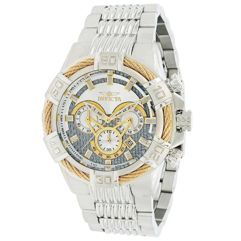 Vintage style quartz watches Invicta Men's Quartz Watch - Bolt Chronograph White Dial Silver Steel Bracelet | 38952 Vintage style quartz watches Invicta Men's Quartz Watch - Bolt Chronograph White Dial Silver Steel Bracelet | 38952