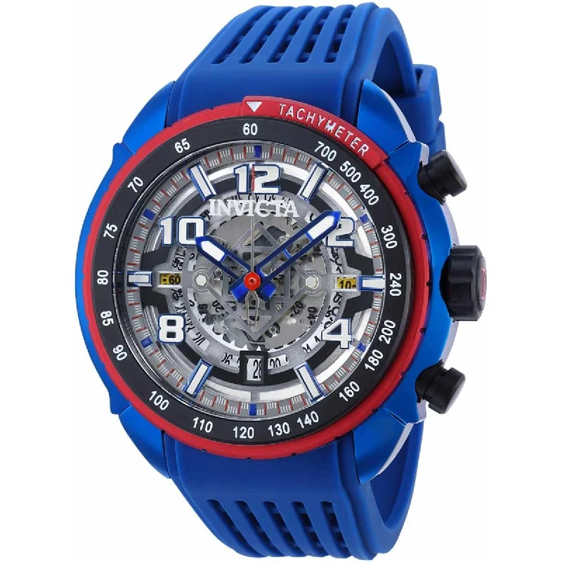 Watches with leather straps and quick release clasps Invicta Men's Chronograph Watch - S1 Rally Quartz Blue Silicone Rubber Strap | 36370 Watches with leather straps and quick release clasps Invicta Men's Chronograph Watch - S1 Rally Quartz Blue Silicone Rubber Strap | 36370