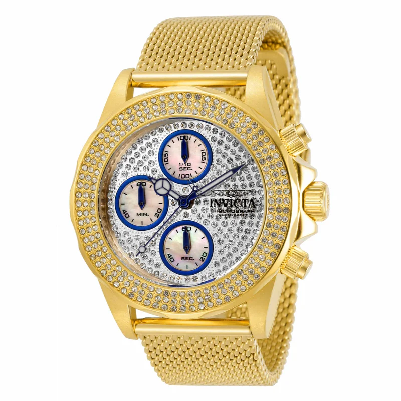Modern design square dial watches Invicta Women's Watch - Pro Diver Quartz Chronograph Yellow Gold Mesh Bracelet | 32935 Modern design square dial watches Invicta Women's Watch - Pro Diver Quartz Chronograph Yellow Gold Mesh Bracelet | 32935
