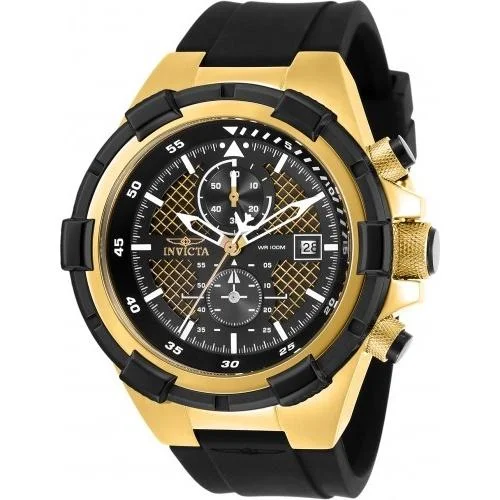 elegant dress watches for formal events   Invicta Men's 28100 Aviator Black Polyurethane Watch