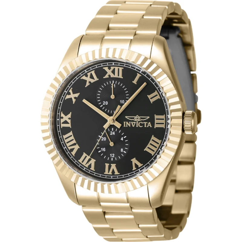 Luxury quartz watches with high-end movements Invicta Men's Watch - Specialty Quartz Black Dial Yellow Gold Bracelet | 47429 Luxury quartz watches with high-end movements Invicta Men's Watch - Specialty Quartz Black Dial Yellow Gold Bracelet | 47429