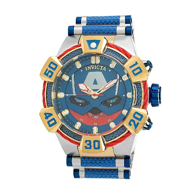 Watches made for exclusive collectors Invicta Men's Watch - Marvel Red, Blue, Yellow Gold and Silver Tone Bracelet | 38385 Watches made for exclusive collectors Invicta Men's Watch - Marvel Red, Blue, Yellow Gold and Silver Tone Bracelet | 38385