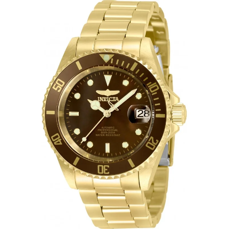 women’s watches with interchangeable bands Invicta Men's Automatic Watch - Pro Diver Brown Dial Yellow Gold Bracelet | 35697 women’s watches with interchangeable bands Invicta Men's Automatic Watch - Pro Diver Brown Dial Yellow Gold Bracelet | 35697