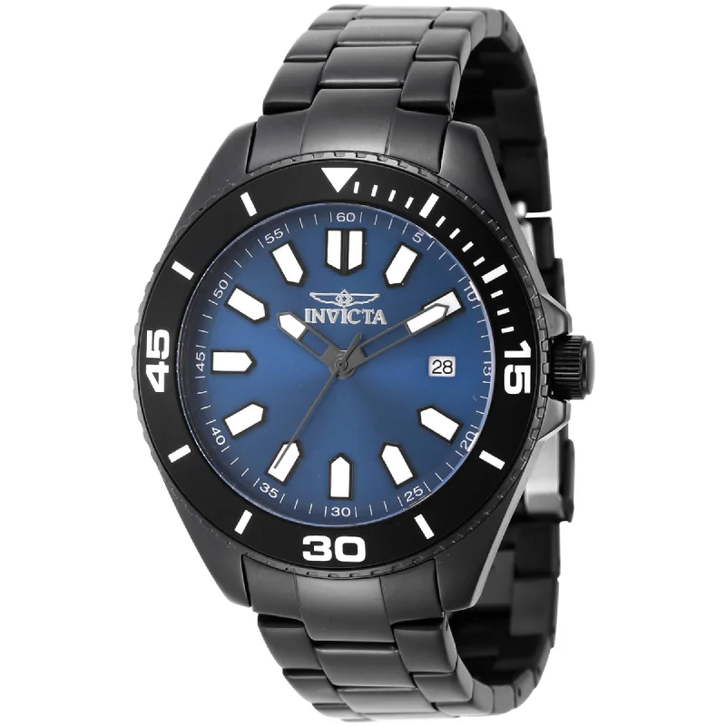 Watches with a sophisticated look Invicta Men's Watch - Pro Diver Blue Dial Black IP Stainless Steel Bracelet | 46320 Watches with a sophisticated look Invicta Men's Watch - Pro Diver Blue Dial Black IP Stainless Steel Bracelet | 46320