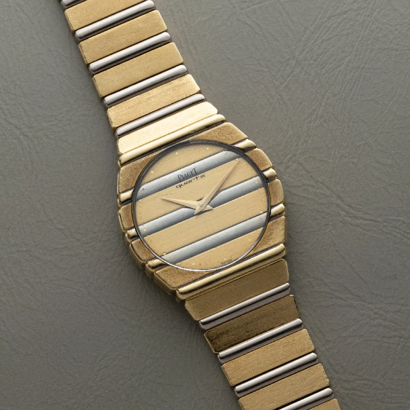 minimalistic watches for men with leather bands   Piaget Polo Two-Tone