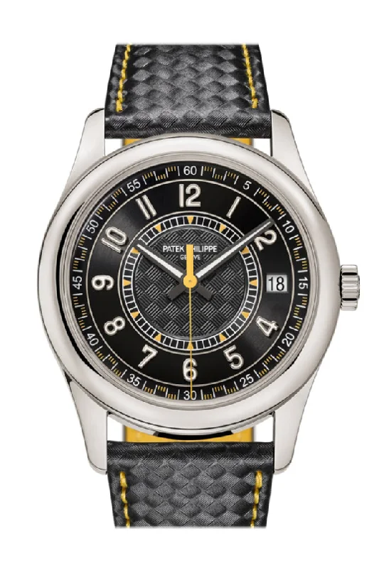 women’s watches with interchangeable bands   Patek Philippe Calatrava Ebony Black Dial Watch 6007G-001