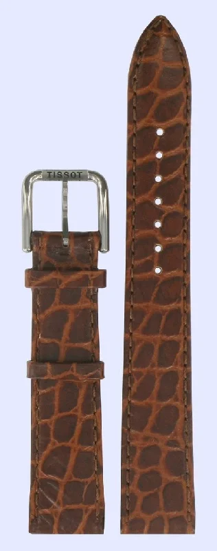 minimalistic watches for men with leather bands   Tissot T25271873 Watch Band T600013249 Brown Leather 16 mm PR 100
