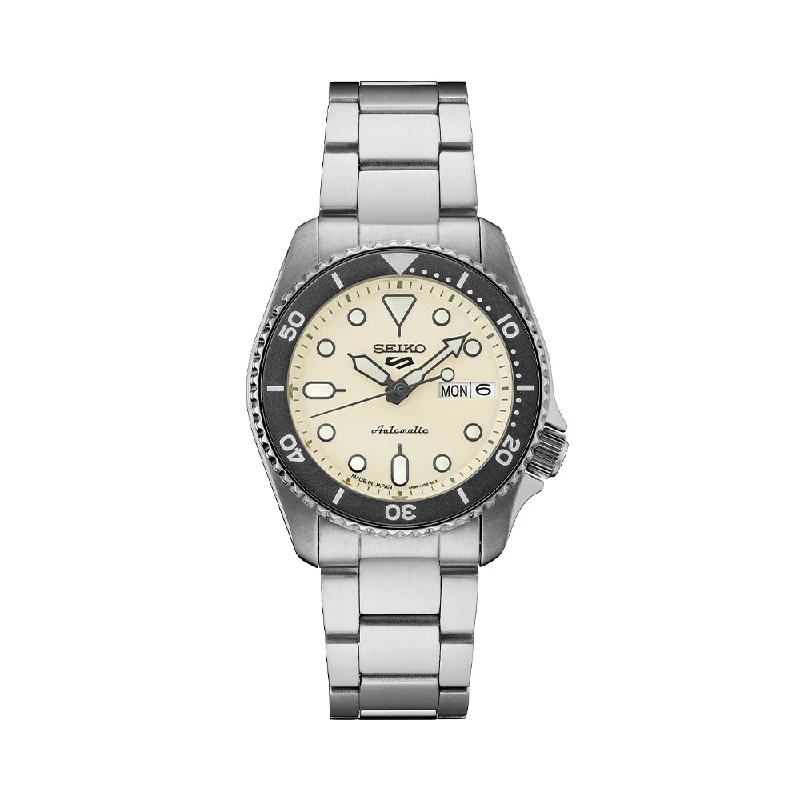 minimalistic watches for men with leather bands   SRPK31 5 Sports 38mm - White on Bracelet