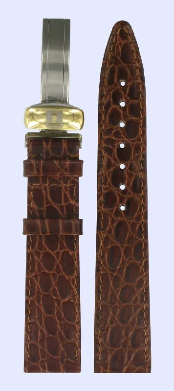 Watches with classic style for timeless appeal   Tissot T49662513 Watch Band T600013304 Brown Leather 18 mm Fascination