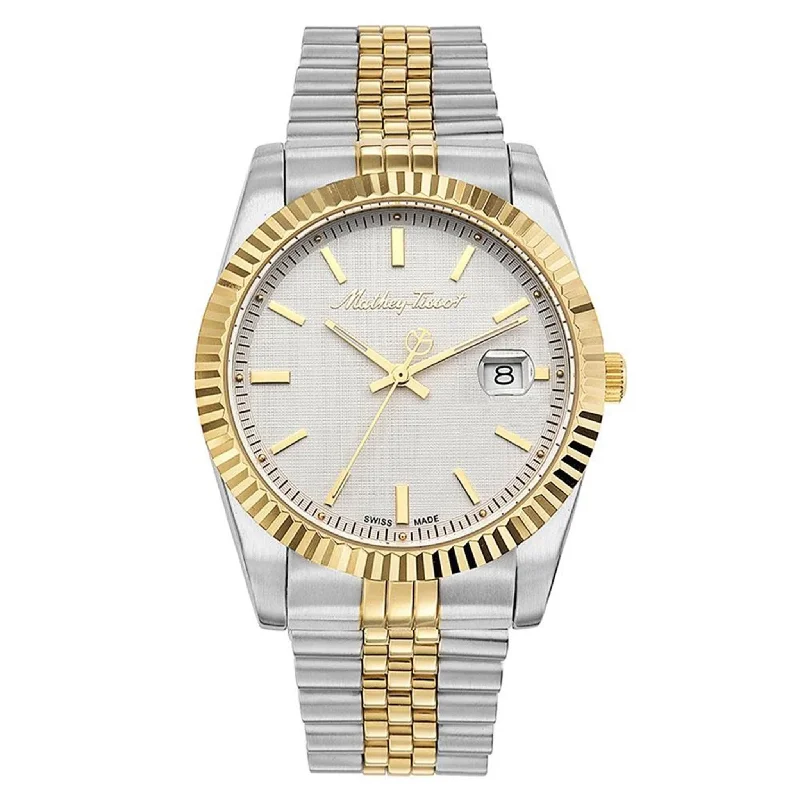 Formal watches for business people Mathey-Tissot Mathy III Stainless Steel White Dial Swiss Made Men's Watch - H810BI Formal watches for business people Mathey-Tissot Mathy III Stainless Steel White Dial Swiss Made Men's Watch - H810BI