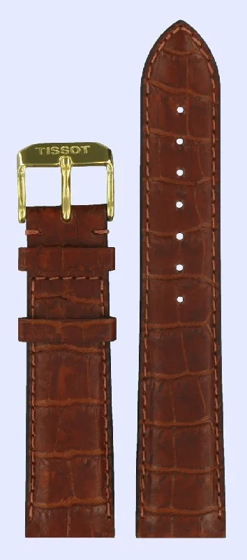 elegant dress watches for formal events   Tissot T7134 Bridgeport XL Watch Band T600013528 Brown Leather 20 mm Carson