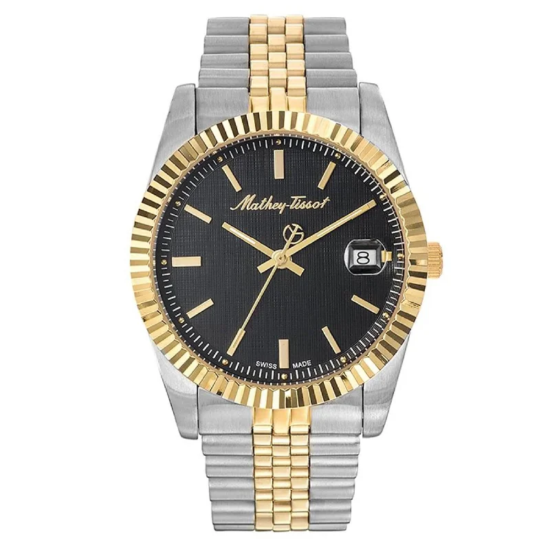 Watches with classic style for timeless appeal Mathey-Tissot Mathy III Stainless Steel Black Dial Swiss Made Men's Watch - H810BN Watches with classic style for timeless appeal Mathey-Tissot Mathy III Stainless Steel Black Dial Swiss Made Men's Watch - H810BN