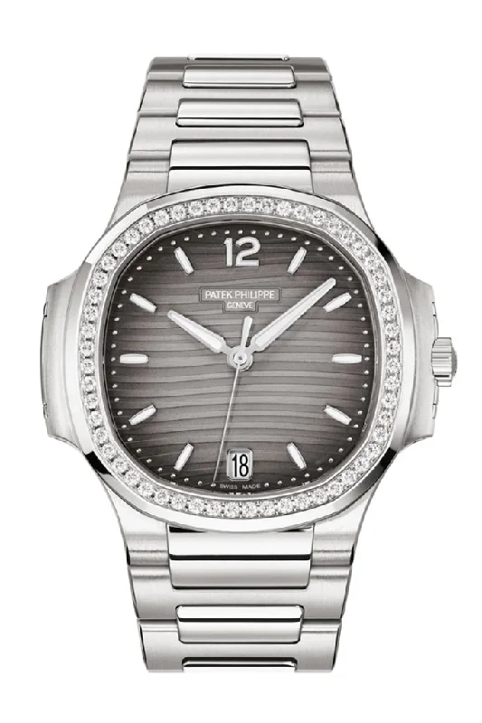 Formal watches for evening events   Patek Philippe Nautilus Automatic Grey Dial Ladies Watch 7118/1200A-011