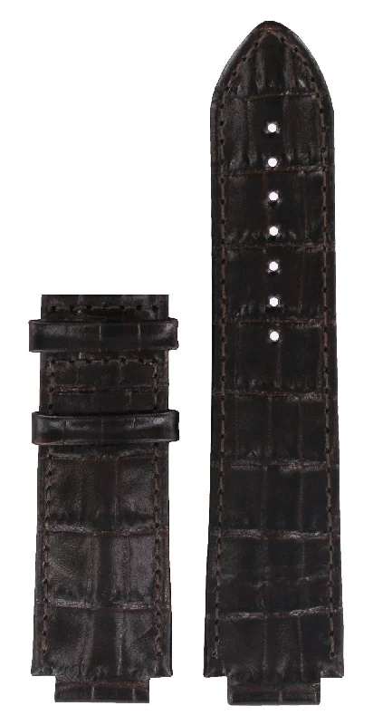 minimalistic watches for men with leather bands   Tissot T061717A Watch Band T610030949 Brown Leather 16 mm TXL