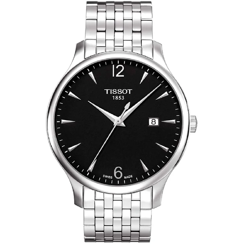 Men's dress watches with slim profile   TISSOT TRADITION QUARTZ 42 MM MEN WATCH T0636101105700