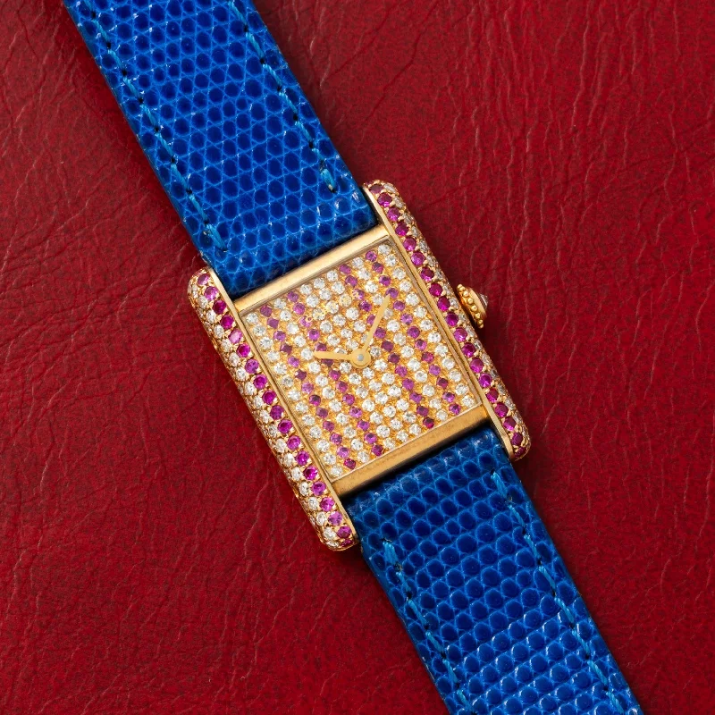 Luxury brand automatic watches for men   Cartier Tank Louis Diamonds