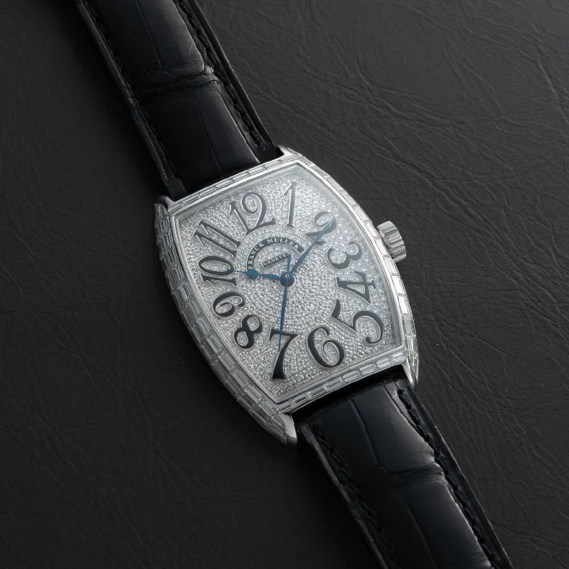 Modern design square dial watches   Franck Muller Cintree Curvex Mystery Sunset