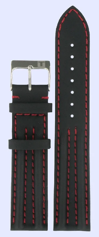 Vintage style quartz watches   Tissot T34152852 XL Watch Band T600020417 Black Leather 19 mm PR 50 Sport