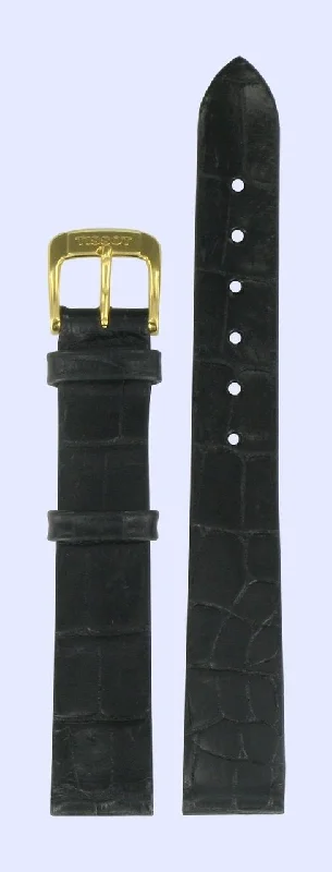 Vintage style quartz watches   Tissot T600013350 Watch Band T600013350 Black Leather 14 mm