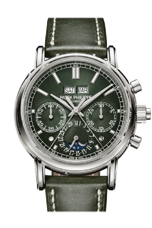 Watches for daily wear   Patek Philippe Grand Complications Green Sunburst Dial Watch 5204G-001